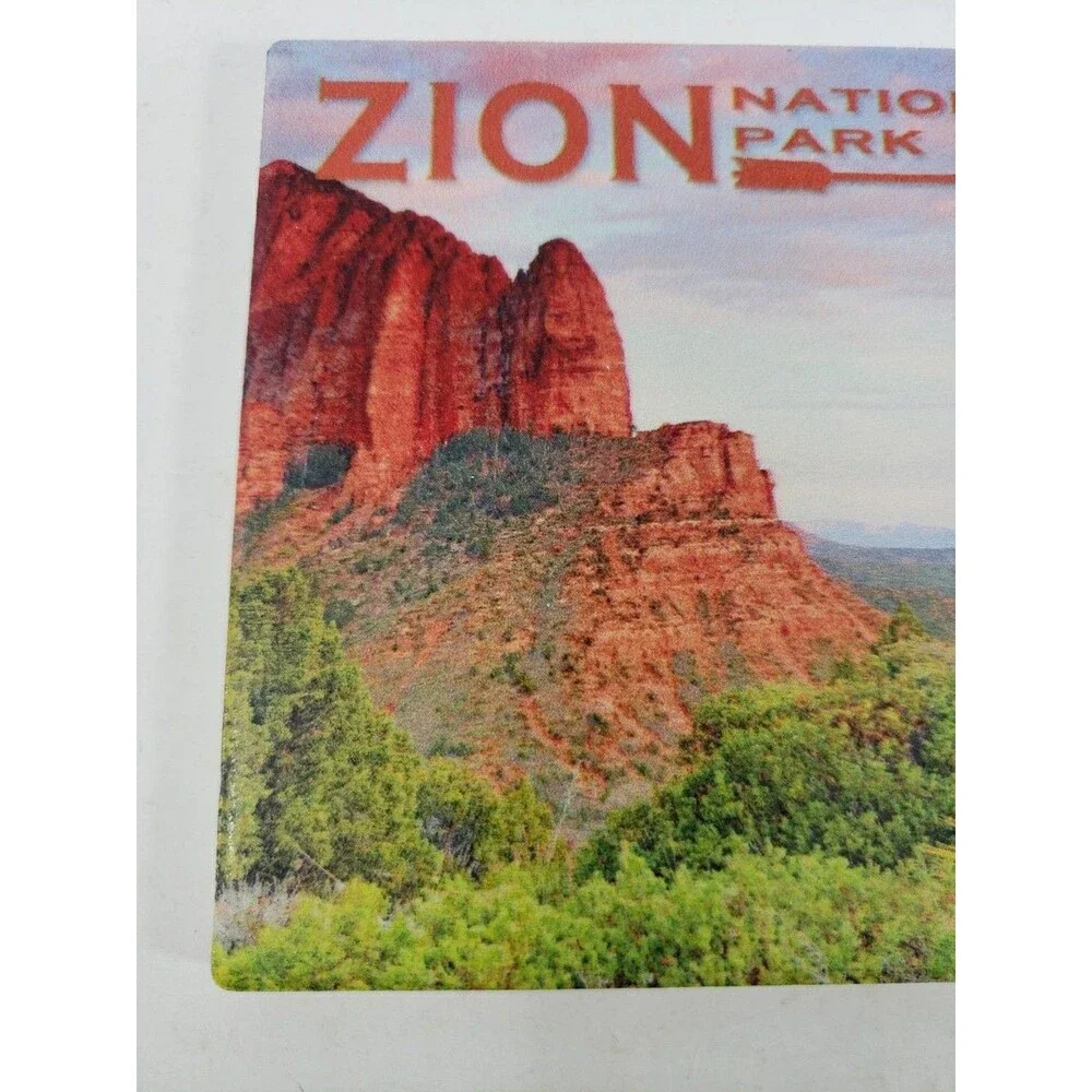 Zion National Park Absorbent Stone Coaster SJT Enterprises Cork Backed Utah